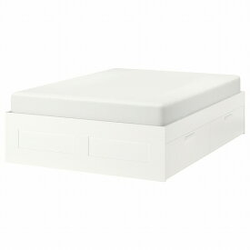 [IKEA/イケア/通販]BRIMNES ブリムネス ベッドフレーム 収納付き, ホワイト/ルーローイ[6](a)(99198139)
