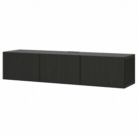 [IKEA/イケア/通販]BESTA ベストー テレビ台 扉付き, ブラックブラウン/ラップヴィーケン ブラックブラウン[11](a)(89299134)