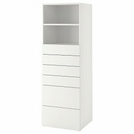 [IKEA/イケア/通販]SMASTAD スモースタード / PLATSA プラッツァ 本棚, ホワイト ホワイト/引き出し6段付き[16](a)(99388040)