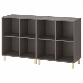 [IKEA/イケア/通販]EKET エーケト キャビネットコンビネーション 脚付き, ダークグレー/木製[4](d)(99386102)