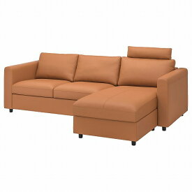 [IKEA/イケア/通販]VIMLE ヴィムレ 3人掛けソファ, 寝椅子付き ヘッドレスト付き/グラン/ボームスタード ゴールデンブラウン[7](a)(99306266)