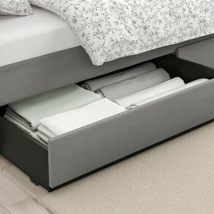 楽天市場】[IKEA/イケア/通販]HAUGA ハウガ ファブリックベッド、収納 