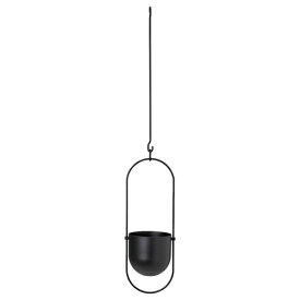 [IKEA/イケア/通販]CHILISTRAN チリストローン ハンギングプランター, 室内/屋外用 ブラック[C](b)(00511826)