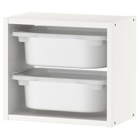 [IKEA/イケア/通販]TROFAST トロファスト ウォール収納, ホワイト/ホワイト【北欧デザインの見せるおもちゃ箱。子供部屋に最適なおしゃれ収納ラック】[3](d)(49480357)
