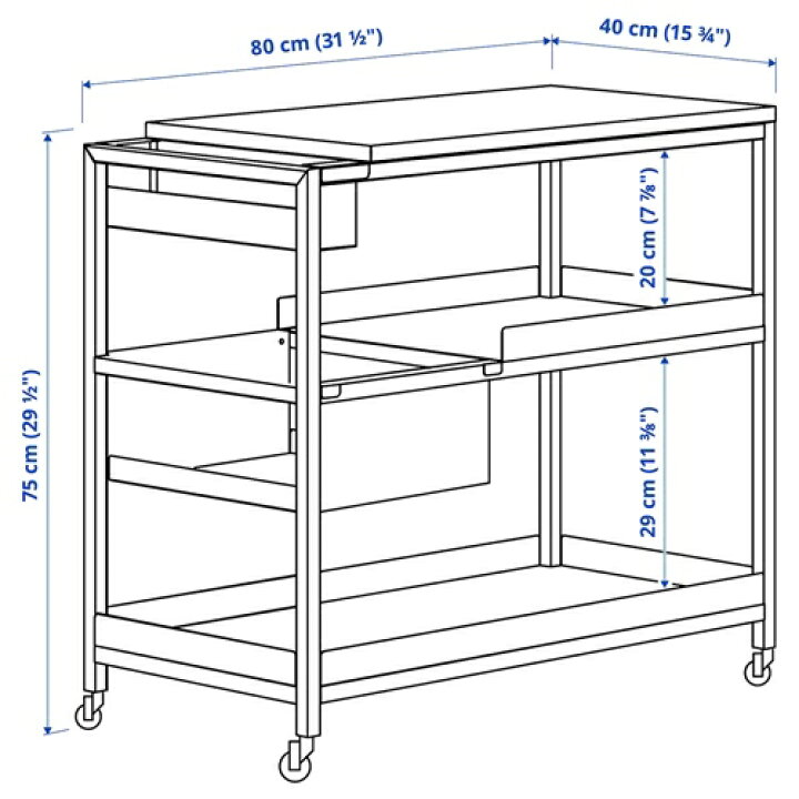 楽天市場】[IKEA/イケア/通販]TROTTEN トロッテン ワゴン, ホワイト[E 