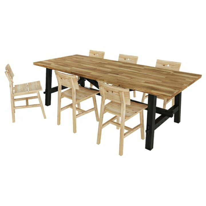 楽天市場】[IKEA/イケア/通販]SKOGSTA スコグスタ テーブル＆チェア6脚 
