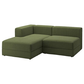 [IKEA/イケア/通販]JATTEBO イェッテボ 2.5人掛けモジュールソファ 寝椅子付き, 左/サムサーラ ダークイエローグリーン[8](a)(29469488)