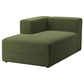 [IKEA/イケア/通販]JATTEBO イェッテボ 寝椅子モジュール 左, アームレスト付き/サムサーラ ダークイエローグリーン[5](a)(19471496)