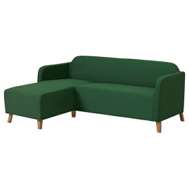 [IKEA/イケア/通販]LINANAS リーナネス ソファプロテクター（カバーのみ、本体は付属しません） 3人掛けソファ寝椅子付き用, ヴィースレ ダークグリーン[D](c)(00543200)