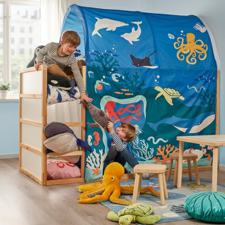 楽天市場】[IKEA/イケア/通販]KURA キューラ ベッドテント, 海の動物  