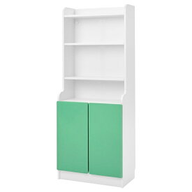 [IKEA/イケア/通販]DALRIPA ダールリパ 子ども用本棚 扉付き, ホワイト/グリーン[6](a)(69489125)