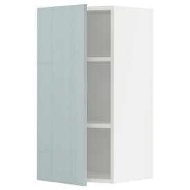 [IKEA/イケア/通販]METOD メトード ウォールキャビネット 棚板付き, ホワイト/カッラルプ ライトグレーブルー[4](a)(09479450)