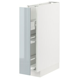 [IKEA/イケア/通販]METOD メトード ベースキャビネット/引き出し式収納アクセサリー, ホワイト/カッラルプ ライトグレーブルー[3](a)(39479383)