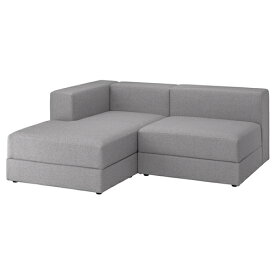 [IKEA/イケア/通販]JATTEBO イェッテボ 2.5人掛けモジュールソファ 寝椅子付き, 左/トネルード グレー[8](a)(59471357)