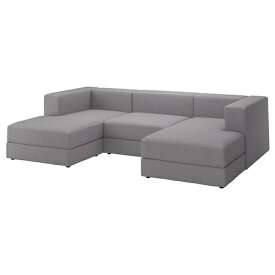 [IKEA/イケア/通販]JATTEBO イェッテボ 3.5人掛けモジュールソファ 寝椅子付き, アームレスト付き/トネルード グレー[11](a)(59471376)