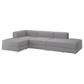 [IKEA/イケア/通販]JATTEBO イェッテボ 3.5人掛けモジュールソファ 寝椅子付き, トネルード グレー[10](a)(69485108)