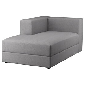 [IKEA/イケア/通販]JATTEBO イェッテボ 寝椅子モジュール 左, アームレスト付き/トネルード グレー[5](a)(69471502)