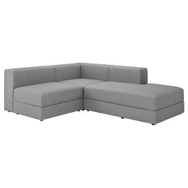 [IKEA/イケア/通販]JATTEBO イェッテボ 2.5人掛けモジュールコーナーソファ 寝椅子付き, 右/トネルード グレー[10](a)(89485188)