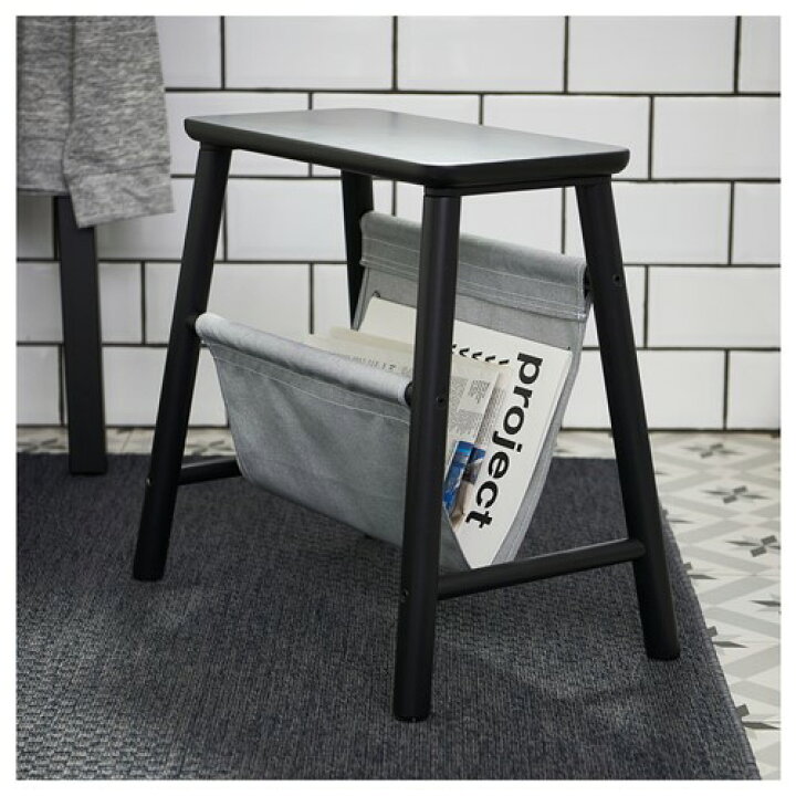 楽天市場】[IKEA/イケア/通販]VILTO ヴィルト 収納スツール, ブラック 
