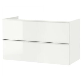 [IKEA/イケア/通販]GODMORGON グモロン 洗面台（引き出し×2）, ハイグロス ホワイト[FE](a)(30344100)