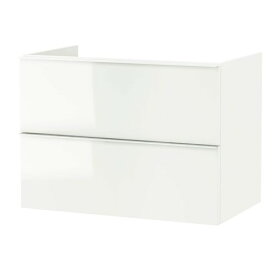 [IKEA/イケア/通販]GODMORGON グモロン 洗面台（引き出し×2）, ハイグロス ホワイト[E](a)(90186541)