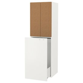 [IKEA/イケア/通販]SMASTAD スモースタード ワードローブ プルアウトユニット付き, ホワイト/コルク ハンガーレール付き[12](a)(59428745)