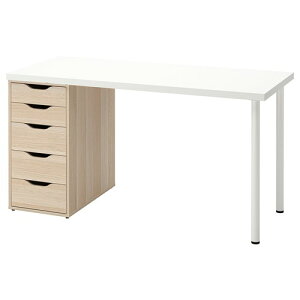 [IKEA/�C�P�A/�ʔ�]LAGKAPTEN ���O�J�v�e�� / ALEX �A���N�X �f�X�N, �z���C�g/�z���C�g�X�e�C���I�[�N��[4](d)(39431975)