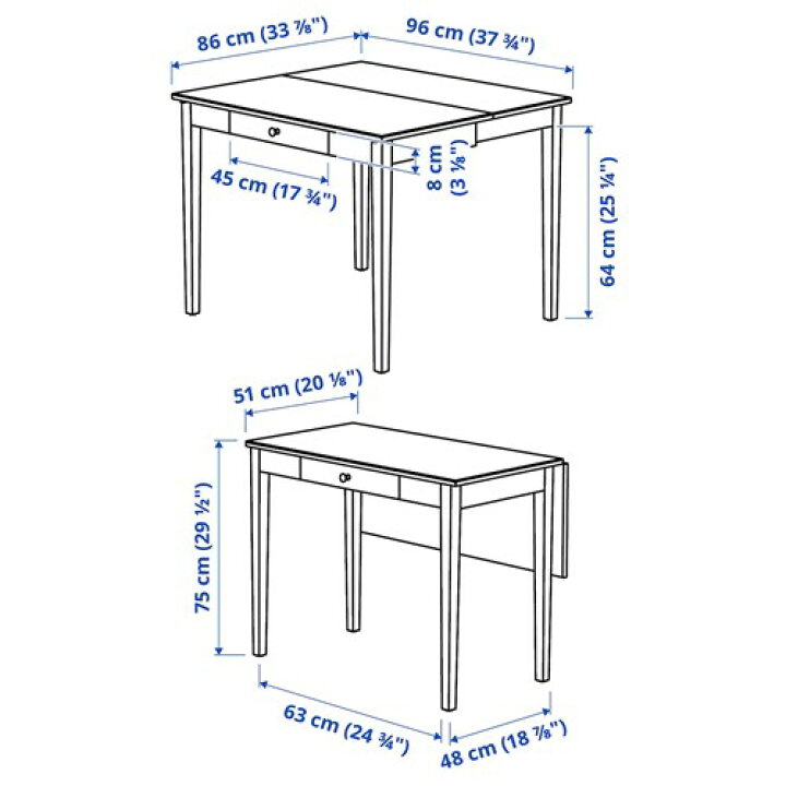 楽天市場】[IKEA/イケア/通販]IDANAS イダネス ドロップリーフテーブル 