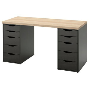 [IKEA/�C�P�A/�ʔ�]LAGKAPTEN ���O�J�v�e�� / ALEX �A���N�X �f�X�N, �z���C�g�X�e�C���I�[�N��/�u���b�N�u���E��[3](d)(59432035)