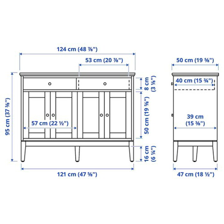 楽天市場】[IKEA/イケア/通販]IDANAS イダネス サイドボード, ホワイト 