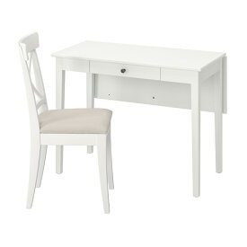 [IKEA/イケア/通販]IDANAS イダネス / INGOLF インゴルフ テーブル＆チェア1脚, ホワイト/ハーラルプ ベージュ[GF](a)(99388752)