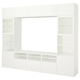 [IKEA/イケア/通販]BESTA ベストー テレビボード/ガラス扉, ホワイト/ラップヴィーケン ホワイトクリアガラス[37](a)(09411021)