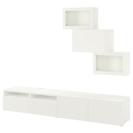 [IKEA/イケア/通販]BESTA ベストー テレビボード/ガラス扉, ホワイト/ラップヴィーケン ホワイトクリアガラス[25](a)(59411306)