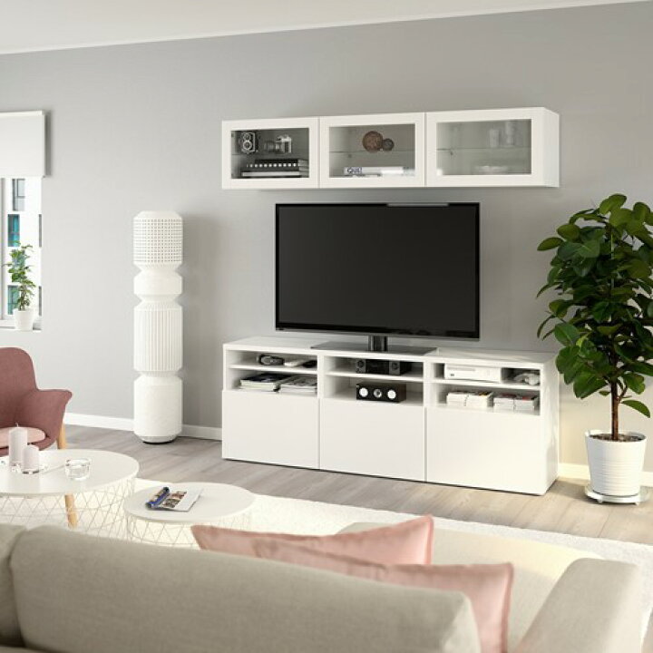 楽天市場】[IKEA/イケア/通販]BESTA ベストー テレビボード/ガラス扉 