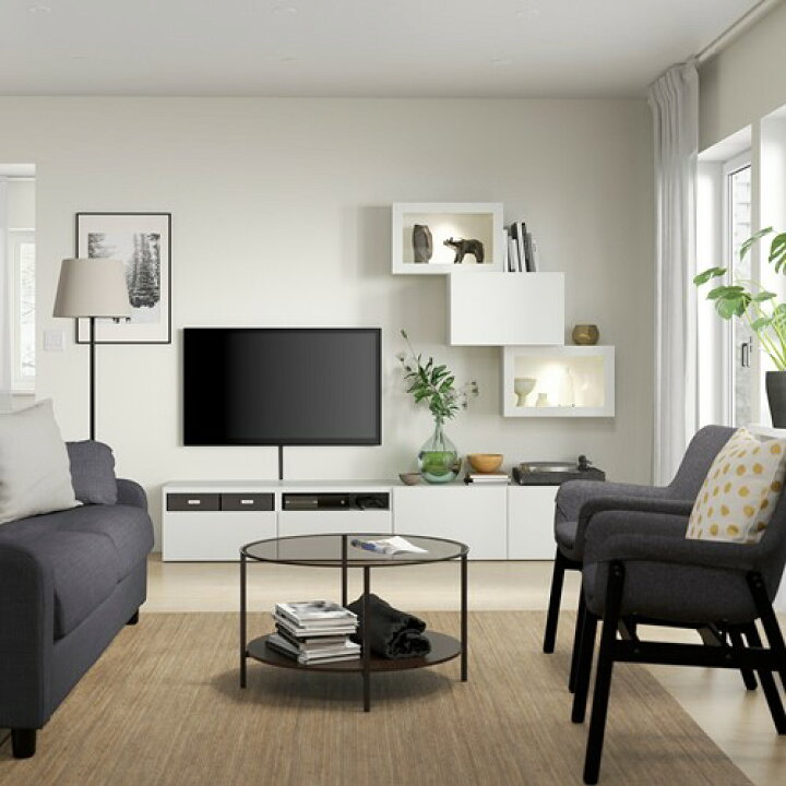 楽天市場】[IKEA/イケア/通販]BESTA ベストー テレビボード/ガラス扉 