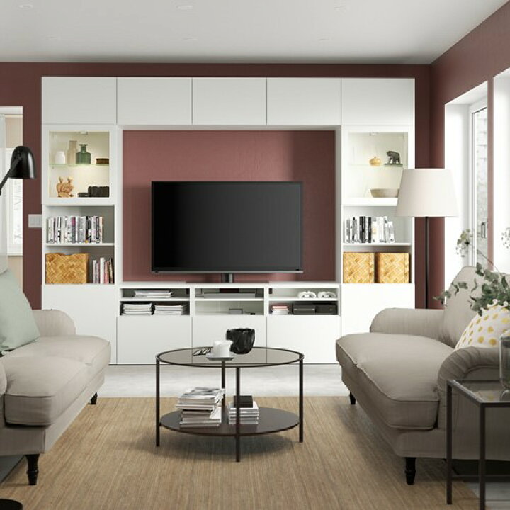 楽天市場】[IKEA/イケア/通販]BESTA ベストー テレビボード/ガラス扉 