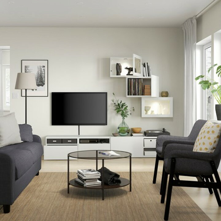 楽天市場】[IKEA/イケア/通販]BESTA ベストー テレビボード/ガラス扉 