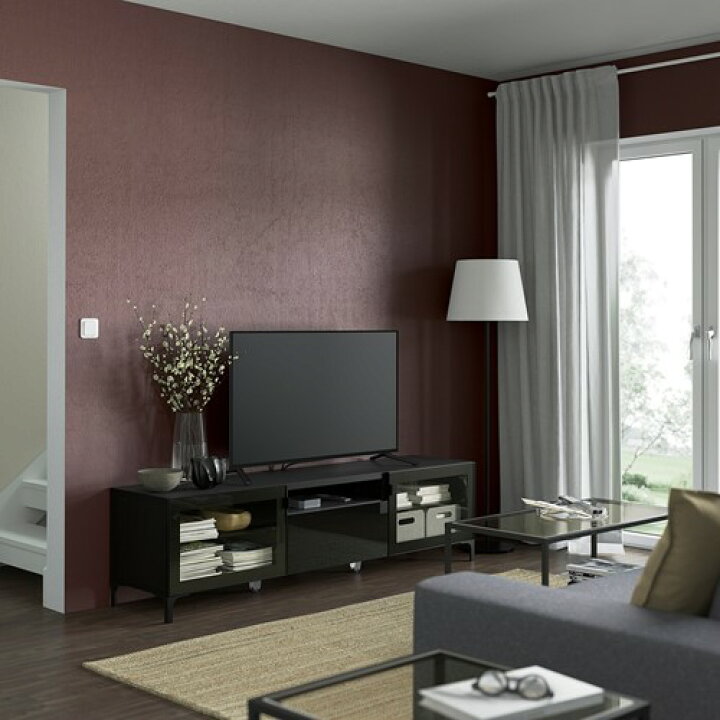 楽天市場】[IKEA/イケア/通販]BESTA ベストー テレビ台, ブラック 