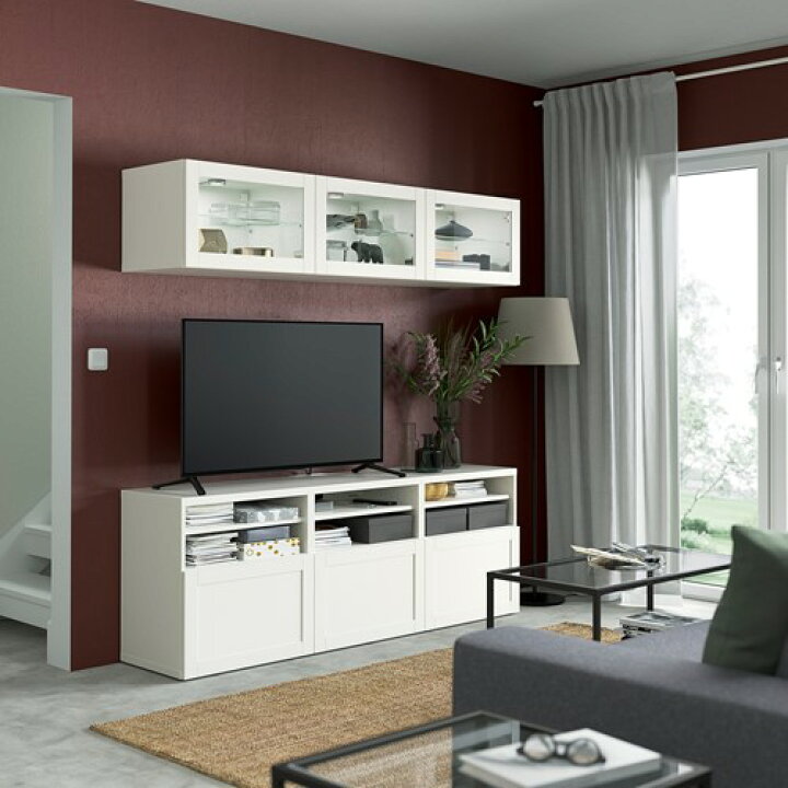 楽天市場】[IKEA/イケア/通販]BESTA ベストー テレビボード/ガラス扉 
