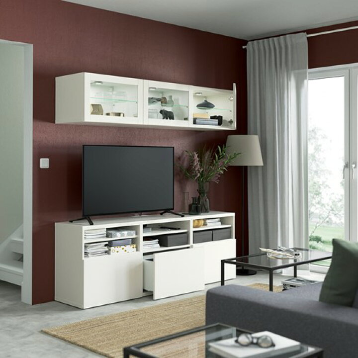 楽天市場】[IKEA/イケア/通販]BESTA ベストー テレビボード/ガラス扉 