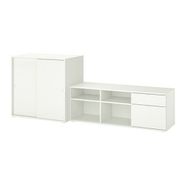 [IKEA/イケア/通販]VIHALS ヴィーハルス テレビ/収納 コンビネーション, ホワイト[3](a)(99478031)