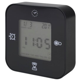 [IKEA/イケア/通販]KLOCKIS クロッキス 時計/温度計/アラーム/タイマー, ブラック[A](c)(10559709)