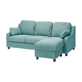 [IKEA/イケア/通販]VINLIDEN ヴィンリデン カバー（カバーのみ、本体は付属しません） 3人掛けソファ用, 寝椅子付き/ハーケボ ライトターコイズ[D](a)(50443750)