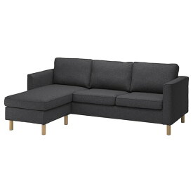 [IKEA/イケア/通販]PARUP ペルプ カバー（カバーのみ、本体は付属しません） 3人掛けソファ用, 寝椅子付き/グンナレド ダークグレー[D](a)(50493995)