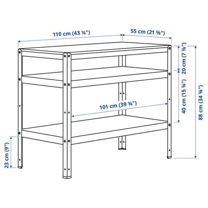 楽天市場】[IKEA/イケア/通販]BROR ブロール 作業台, グレーグリーン 