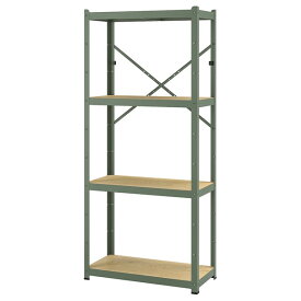 [IKEA/イケア/通販]BROR ブロール シェルフユニット, グレーグリーン/パイン材合板[5](a)(69532181)