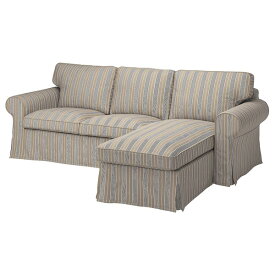 [IKEA/イケア/通販]EKTORP エークトルプ 3人掛けソファ 寝椅子付き, カルルスホヴ ベージュ/マルチカラー[3](a)(39509035)