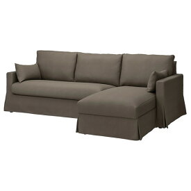 [IKEA/イケア/通販]HYLTARP ヒルタルプ 3人掛けソファ 寝椅子付き、右, グランセル グレーブラウン[5](a)(29495821)