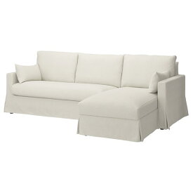 [IKEA/イケア/通販]HYLTARP ヒルタルプ カバー（カバーのみ、本体は付属しません） 3人掛けソファ寝椅子右付き用, グランセル ナチュラル[D](a)(00547364)