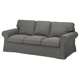 [IKEA/イケア/通販]EKTORP エークトルプ カバー（カバーのみ、本体は付属しません） 3人掛けソファ用, ハーケボ ダークグレー[D](a)(90565202)